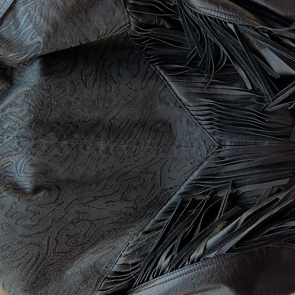 Leather Jacket with Fringe - Picture 6 of 9